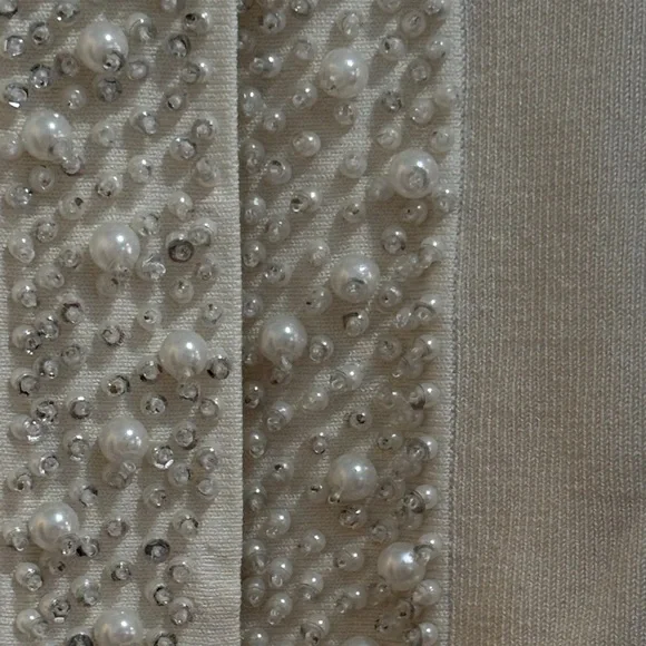 EVIE Ivory Cardigan with Pearl Embellishments - Picture 2 of 8